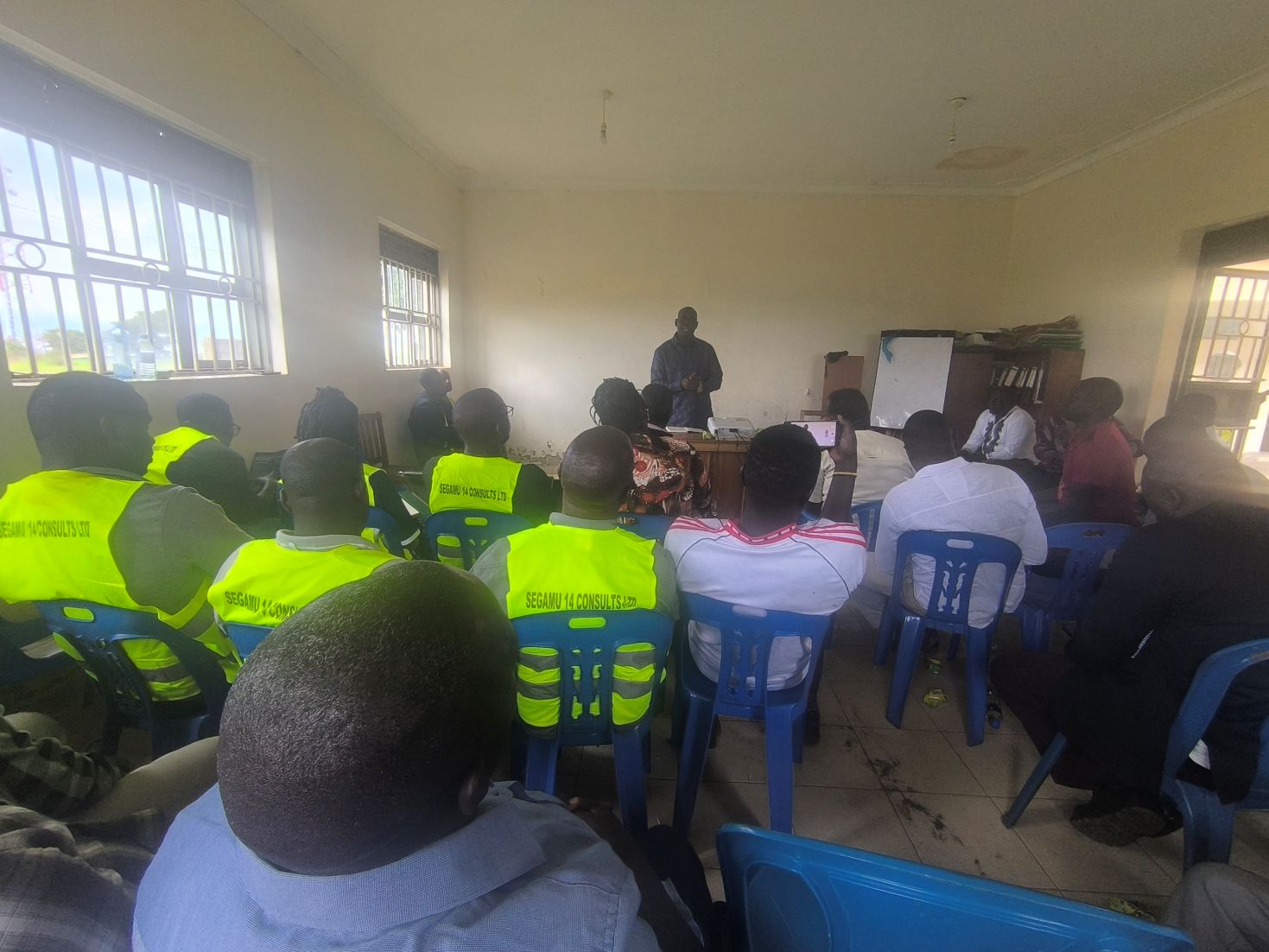 MP Kilak, Gilbert Olanya addressing staeholders during the inception meeting on Thursday last week